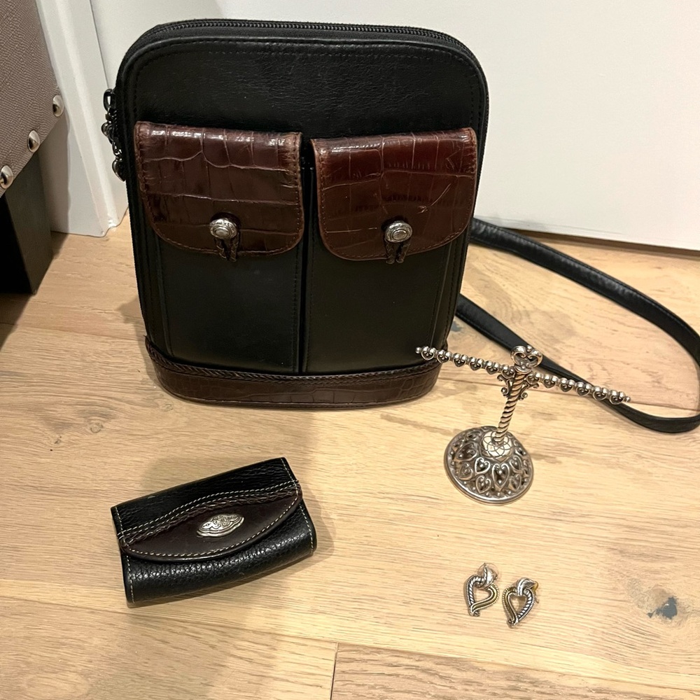 Elegant Brighton Bundle, Bag, lipstick case,earrings and earring holder